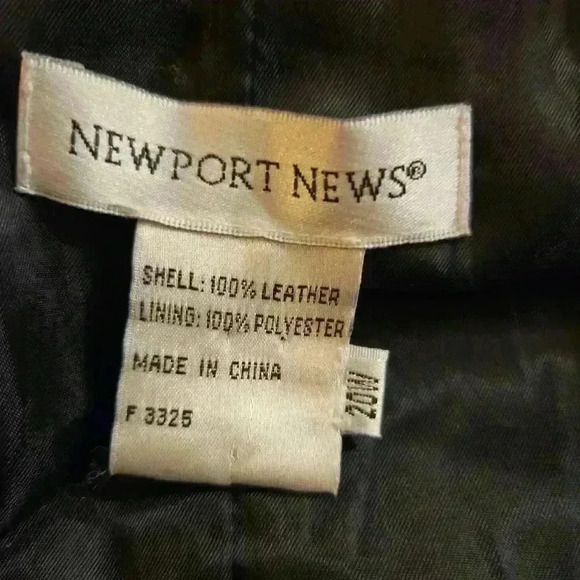 Newport News Womens Suede Leather Blazer Jacket Bell Sleeves Black Size 20W - Picture 12 of 13